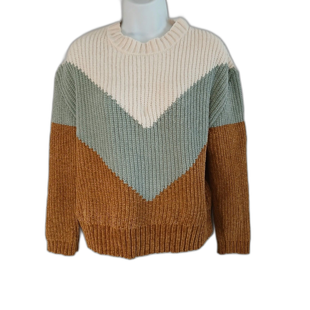 Snails‎ & Cinnamon Sweater Round Neck White Green Brown  Sz XL  Casual Travel